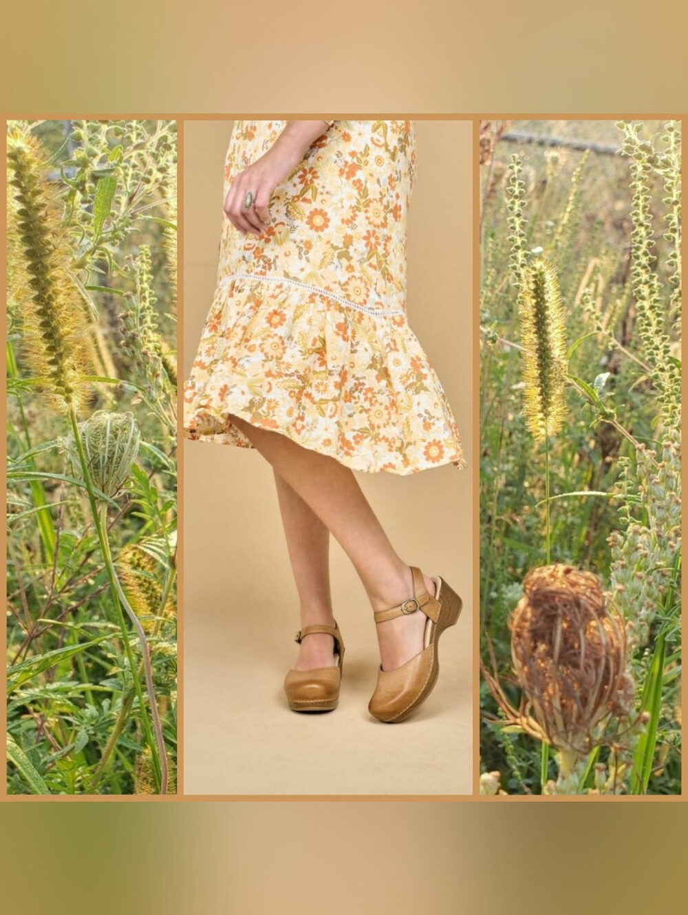 Sam Dansko Honey Clog Sandal Slingback Mary Jane Burnished Cottage Boho Prairie♡